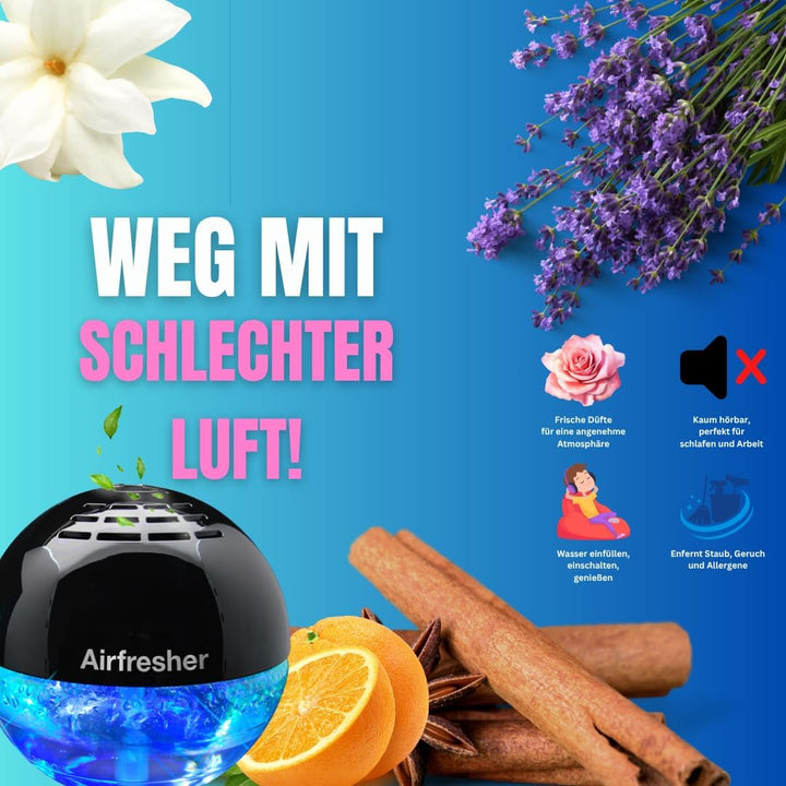 Aspira-Home Lufterfrischer mit Ionisator, Airfresher bowl inkl. 250 ml Aloe Vera Duftstoff ohne
