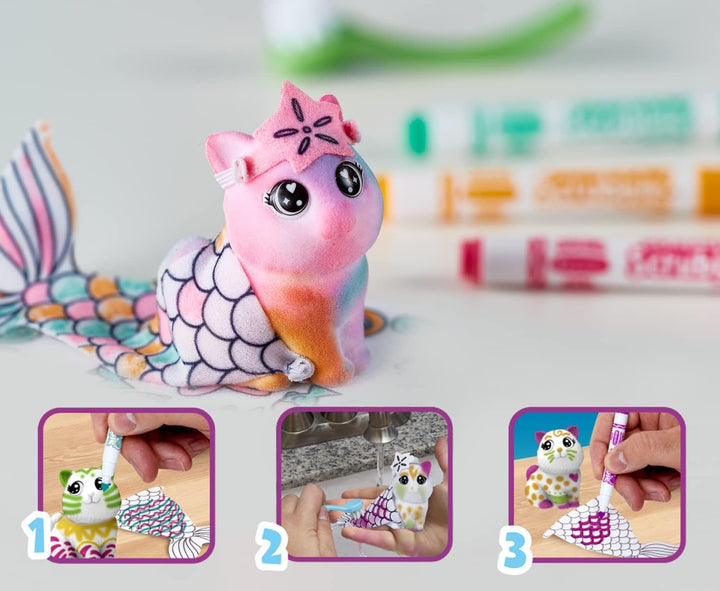 Crayola - Washimals, Super Masken- und Kostüm-Set, zum Bemalen und Baden der Jungtiere, Spiel und Ge