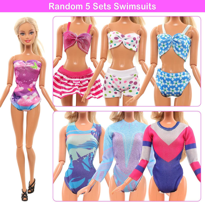 Miunana 26 Puppen Kleidung Badeanzug Kleider Zubehör Klamotten Float Schwimmring Schuhe für 11,5 Inc