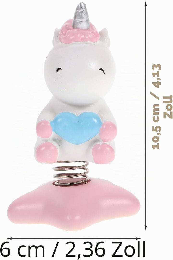 Amosfun Einhorn Wackelfigur Auto Dekoration Mit Schüttelndem Kopf Aus Harz 10.5 Zoll Grösse Ideal Fü