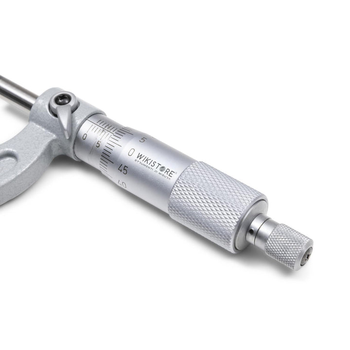 WIKISTORE PROFESSIONELLER MIKROMETER 0-25 mm, Zentesimalmikrometer, Industrielle Präzision mit Alumi