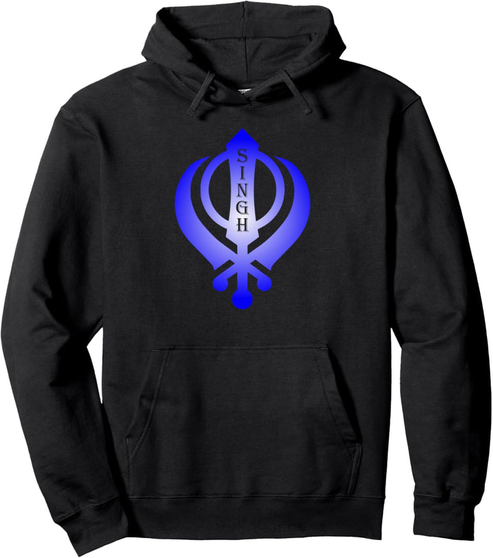 Blauer Sikh Khanda Singh Pullover Hoodie