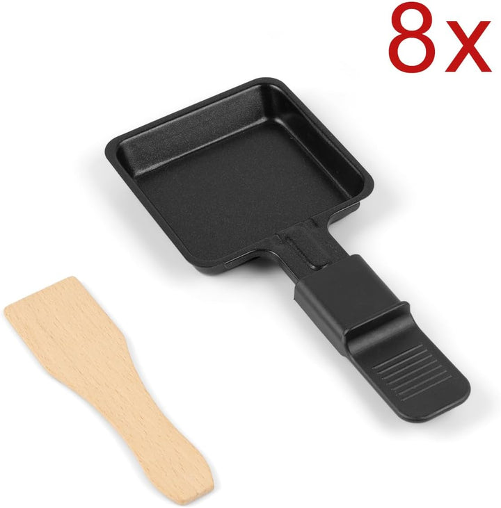 CUSIMAX Raclette Grill mit Reversible Grillpfanne & Natürlichem Grillstein, Raclette Partygrill für