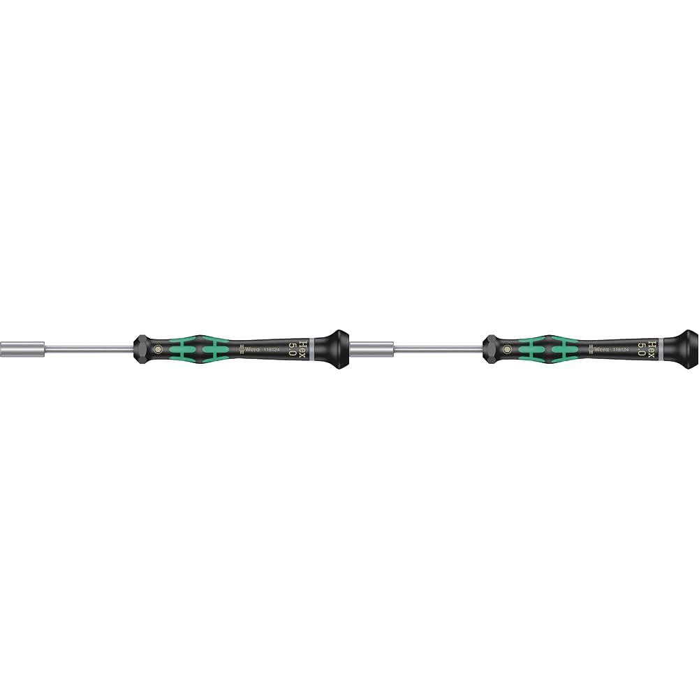Wera 05118124001 2069 Elektroniker-Steckschlüssel, 5.0 x 60 mm (Packung mit 2) 5.0 mm x 60 mm (Packu