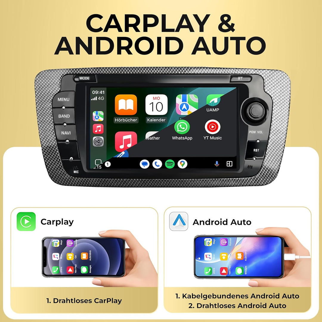 M.I.C. AS7-L2 Android 14 Autoradio mit Navigation: MediaTek MT6765V, 4GB+64GB, 7 Zoll QLED Display,