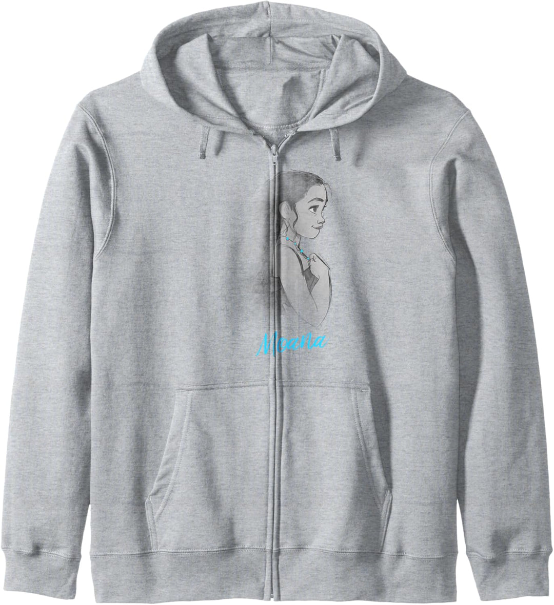 Disney Moana Side Profile Sketch Kapuzenjacke