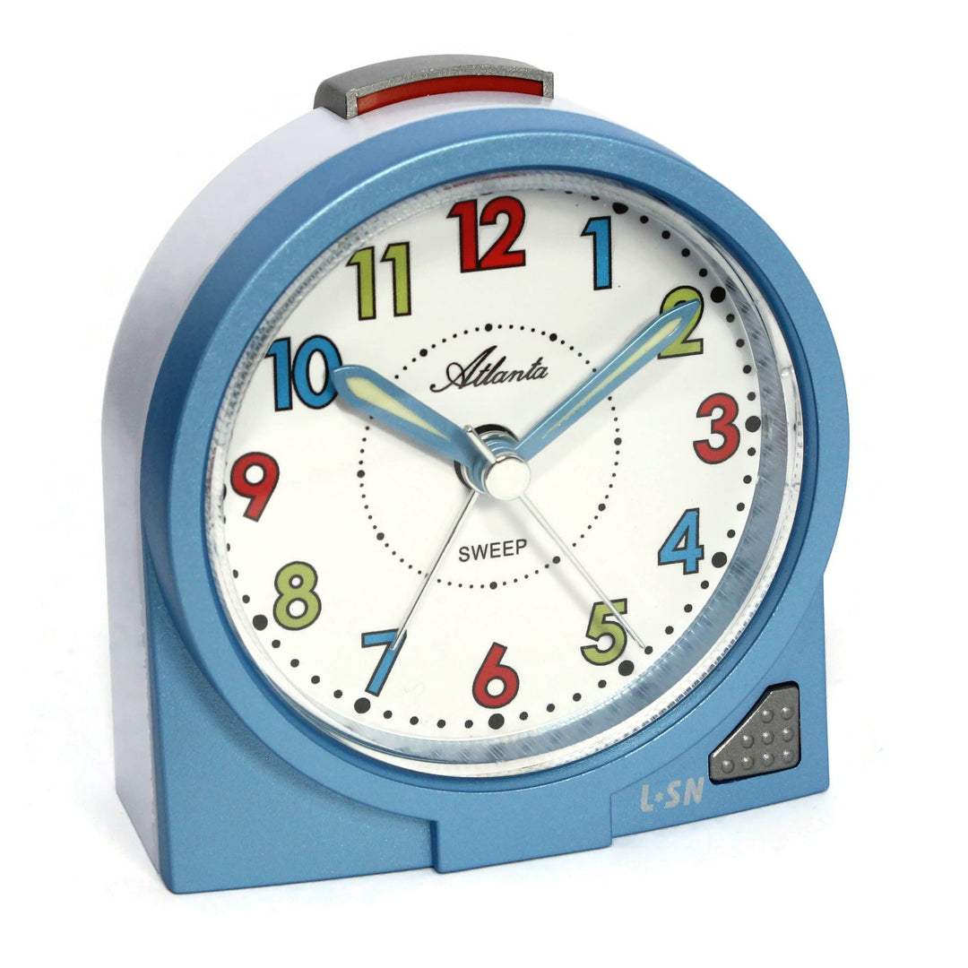 Atlanta Kinderwecker ohne Ticken Analog Jungen Blau - 2127/5