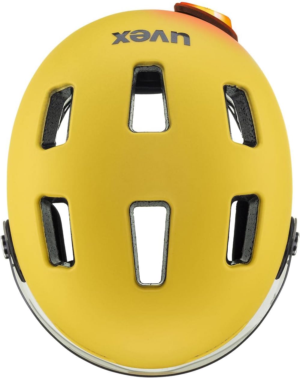 Uvex Rush Visor City Fahrrad Helm matt gelb 2023 55-58 cm, 55-58 cm