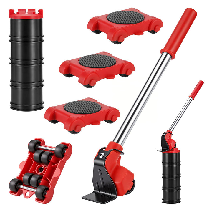 Möbel Transportroller Set, Möbeltransport Set mit 4 Möbelroller und Lastenheber, Möbeltransporter Mö