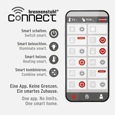 Brennenstuhl Connect WiFi LED Strahler WF 2050 (20W, 2400lm, IP54, diverse Lichtfunktionen über App