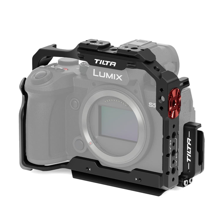 Tilta Full Camera Cage Kompatibel mit Lumix S5 II/S5 IIX/G9 II mit HDMI USB-C Kabelklemme - Schwarz