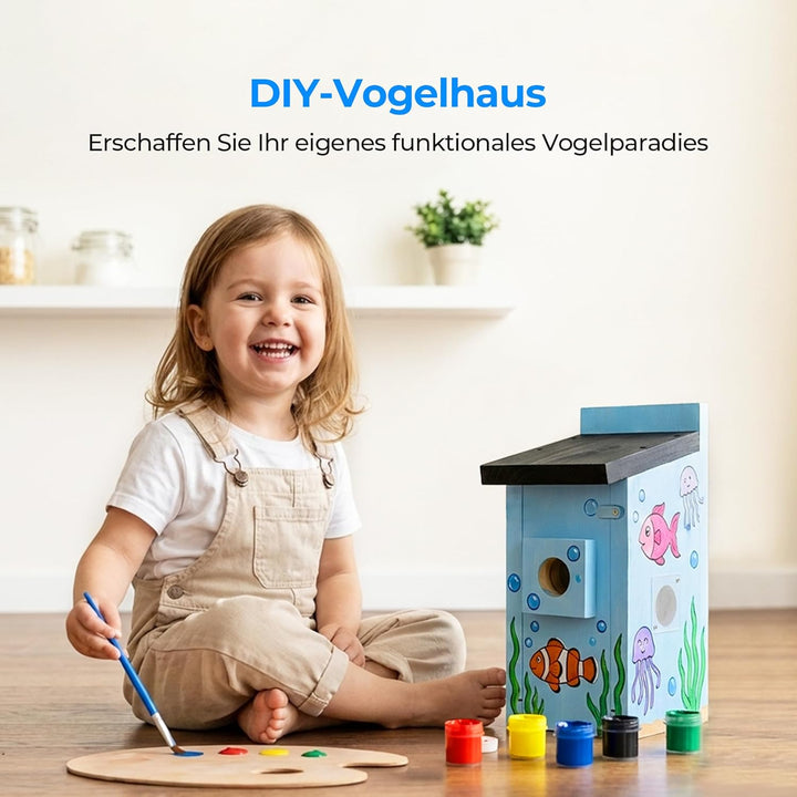 Vogelhaus mit Kamera - 400W Pixel Nistkasten mit Kamera zur Echtzeit-Beobachtung des Nestbau- und Br