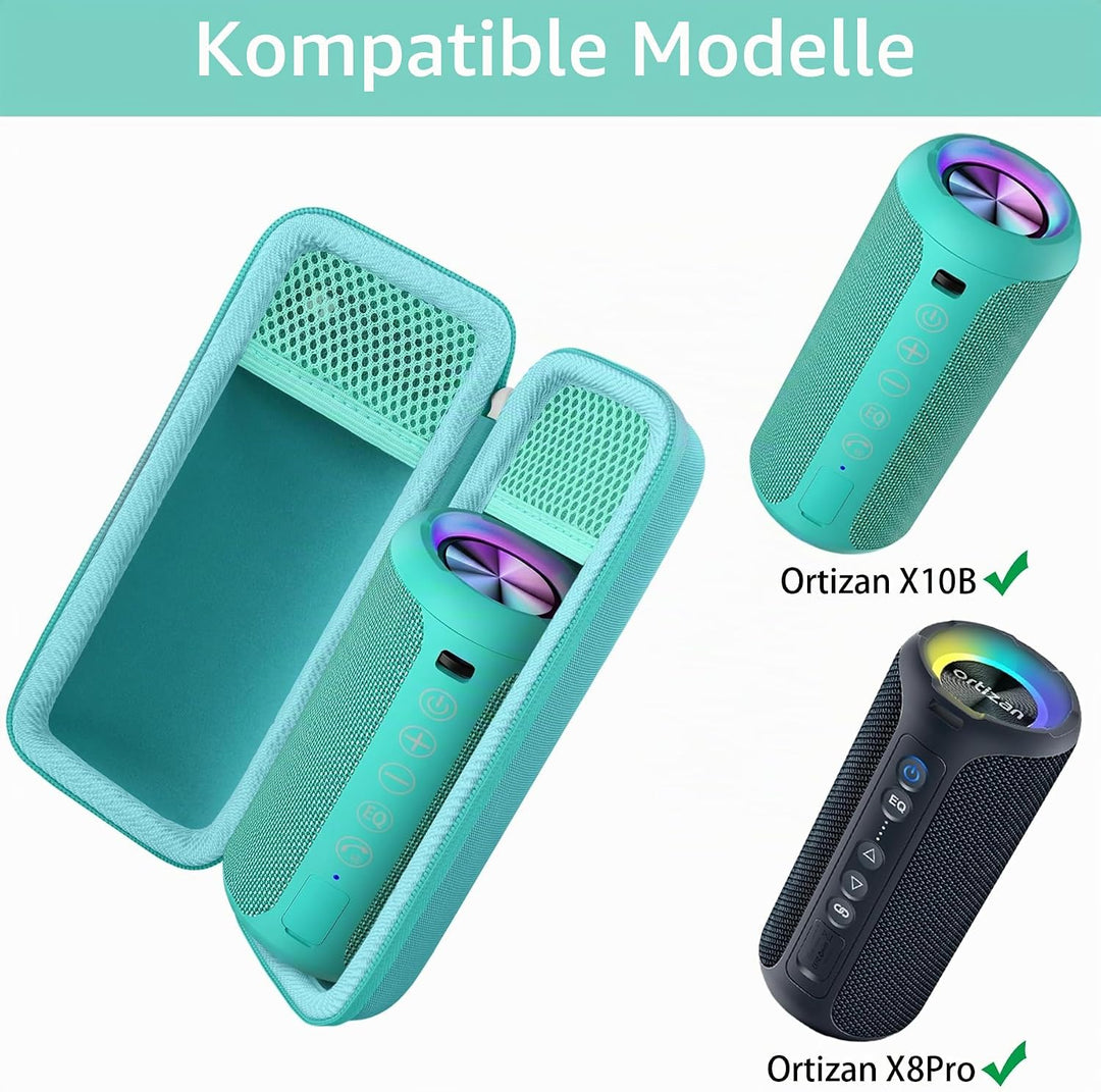 Khanka Hart Tasche für Ortizan X10 Bluetooth Lautsprecher Tragbarer IPX7 Wasserdichter Kabelloser La