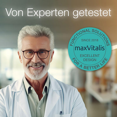 maxVitalis Orthopädisches Druckentlastungskissen, Sitzkissen mit Gel, Steissbeinkissen, ideal für Ro