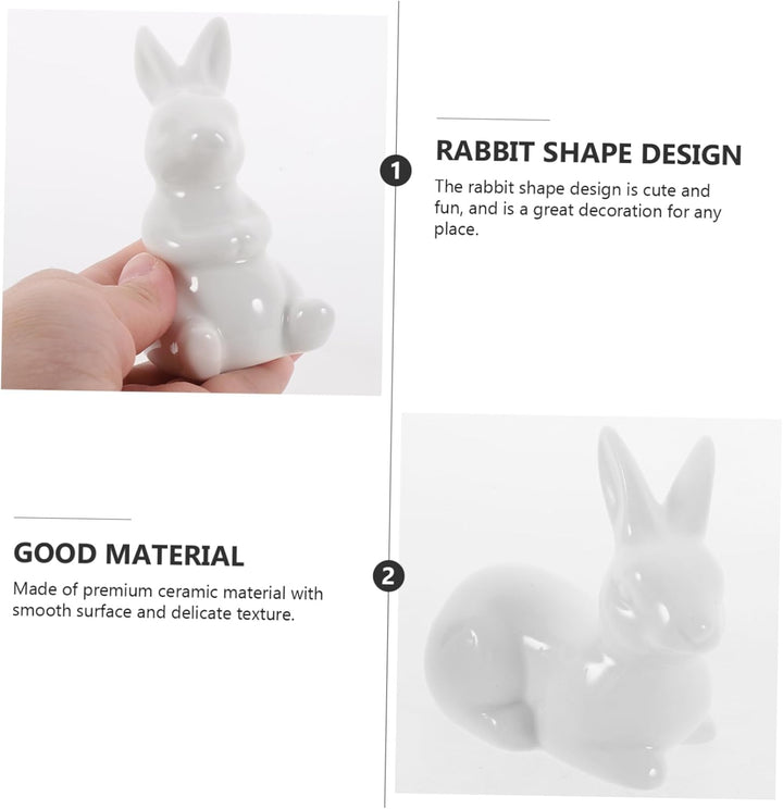 5st Kaninchen Aus Keramik Heimzubehör Strumpf Stuffer Leckereien Klein Miniatur-hase Häschen-statue