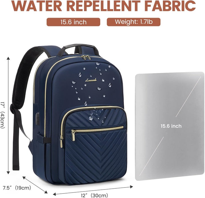 LOVEVOOK Laptop Rucksack Damen, 14 15,6 17,3 Zoll Laptoptasche Rucksack Damen Klein Wasserdicht Schu
