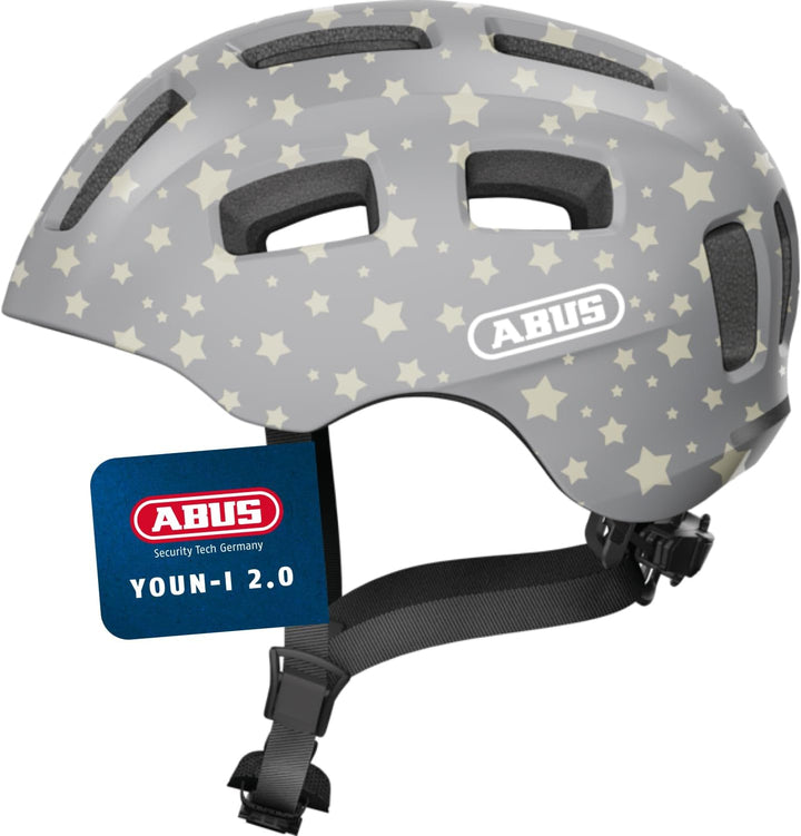 ABUS Fahrradhelm Youn-I 2.0 - mit Licht für Kinder, Jugendliche und junge Erwachsene - für Mädels un