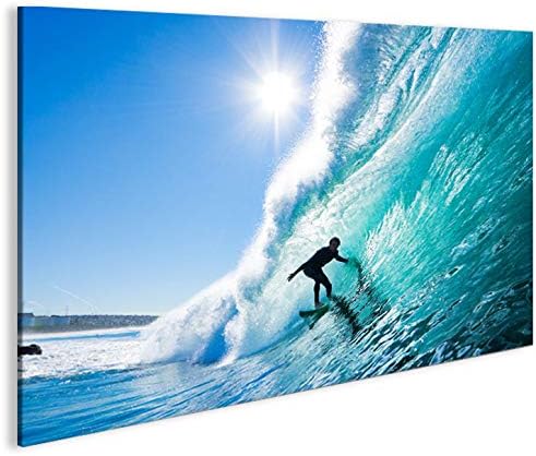 islandburner Bild Bilder auf Leinwand Big Wave Surfen Wellenreiten 1p XXL Poster Leinwandbild Wandbi