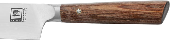 zayiko Kasshoku 3er Damastmesser Set mit Klingen von 9 bis 18 cm Länge, gefertigt aus 67 Lagen japan