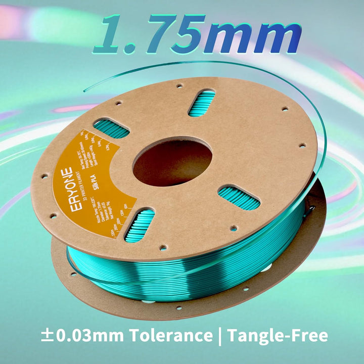 ERYONE Silk PLA Filament 1.75 mm, 3D Drucker Filament PLA Silk,+/- 0.03 mm, 1 kg/Spule, Seiden PLA L