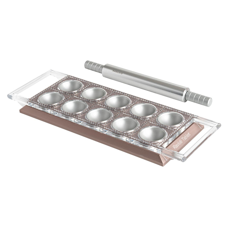 MARCATO Ravioli Tablet. Form für Ravioli Powder Rosa. Eloxiertes Aluminium. 20 x 10 x 2 cm. Einfache