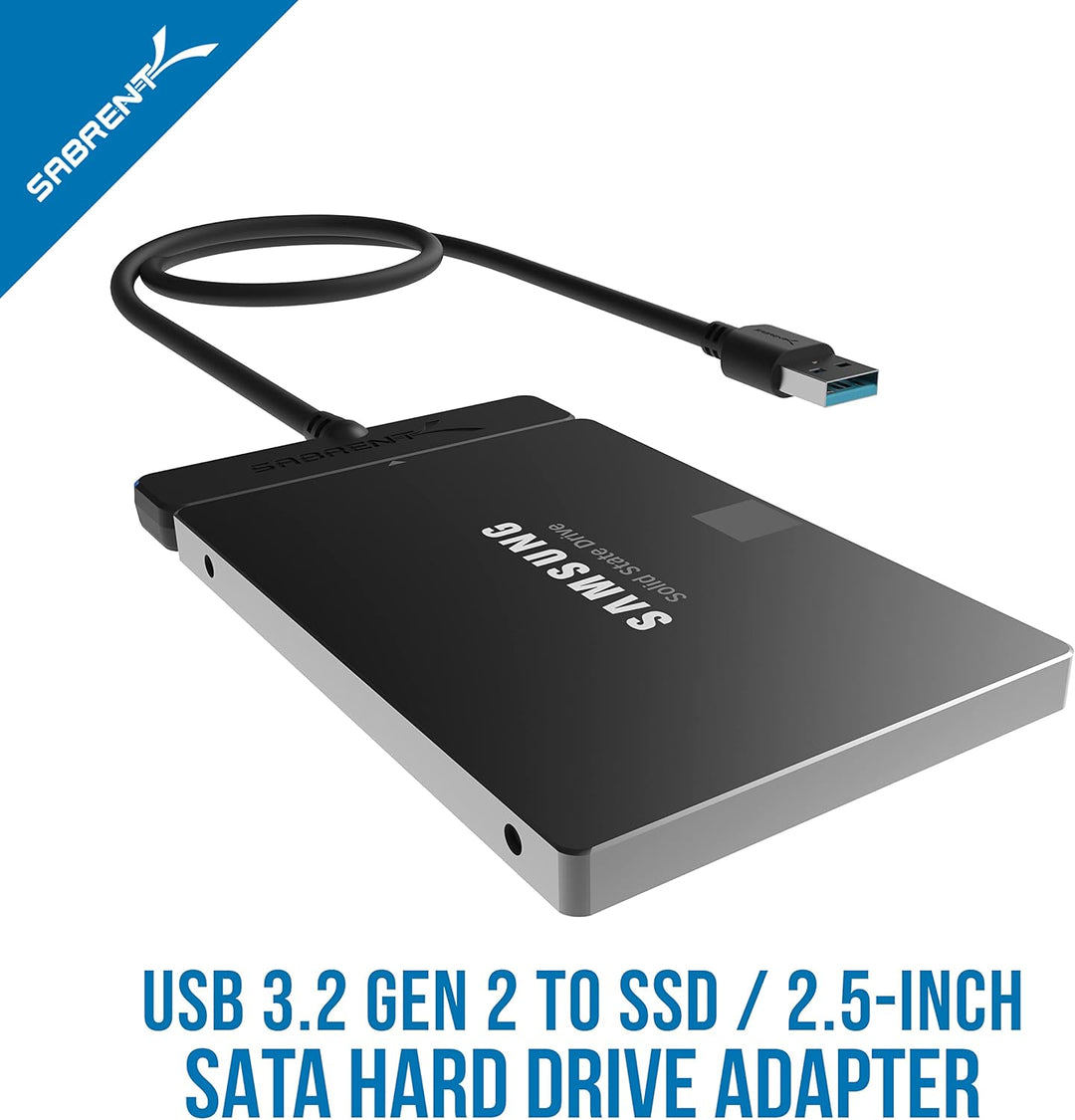 Sabrent USB C SATA auf USB 3.1 Gen 2, SSD/HDD Festplatten adapter, USB 3.1 zu 2,5 Zoll SATA, 10Gbps