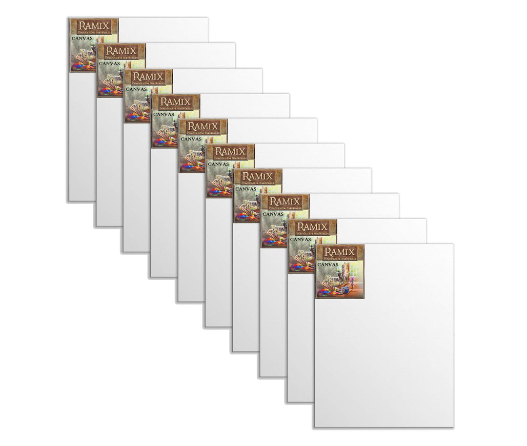 Ramix 10er Set 80x60 cm Leinwand Keilrahmen Weiss Stabilen Viele Grössen Breite 80 cm x Höhe 60 cm,