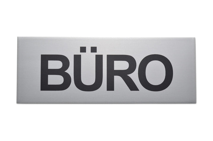 SynMe 5"BÜRO Schilder aus eloxiertem Aluminium - Grosse 16 x 6 cm - Mit starker Klebefläche der Qual
