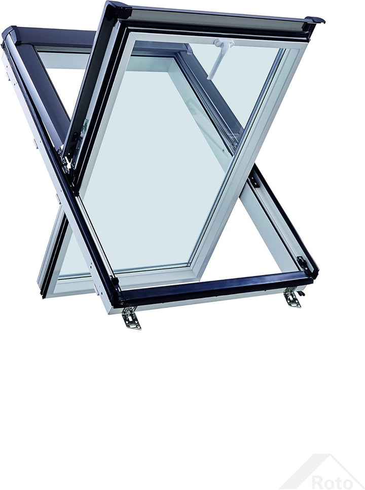 Dachdecker Favorit Roto Dachfenster aus Kunststoff mit Eindeckrahmen (114 x 140)