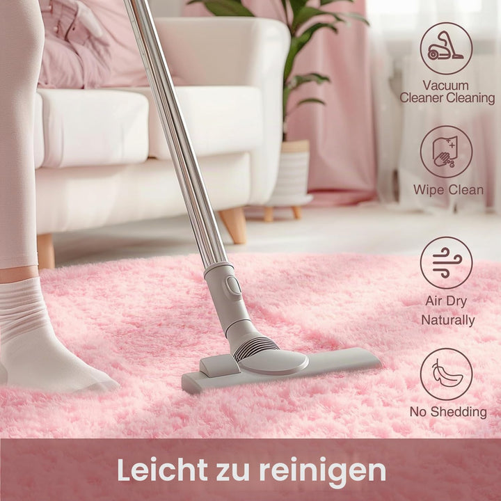 Teppich Rund Wohnzimmer Hochflor Teppiche Langflor Wohnzimmerteppich für Wohnzimmer Flauschiger Tepp