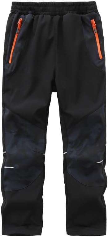 Zzkouine Kinder Softshellhose Schneehose Thermohose Hosen Jungen Mädchen Winterhose Outdoorhose Wand