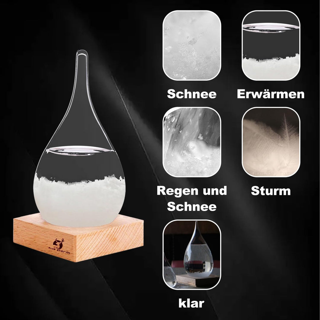 Sturmglas Mode Kreative Wassertropfen Glas Barometer Sturmglas zur Wettervorhersage Coole Ausgefalle