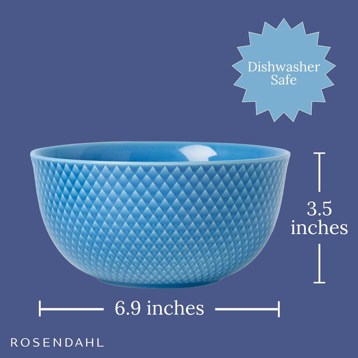 Lyngby Porcelæn Schale Ø17.5 cm Rhombe Color Mix & Match aus Porzellan, blau 17,5cm Blau, 17,5cm Bla