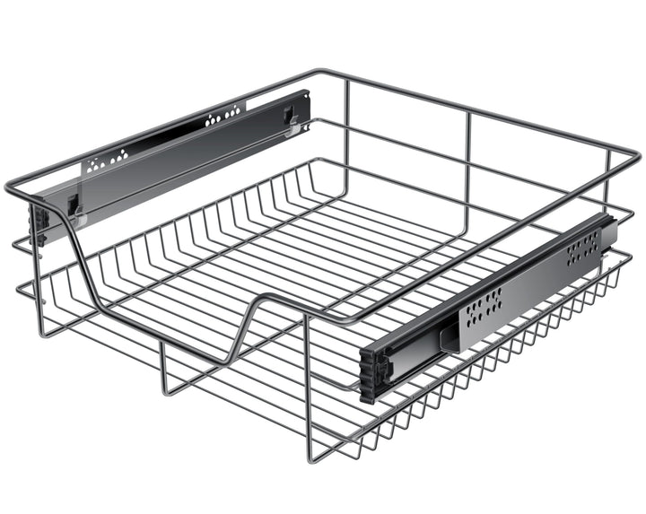 KESSER® Teleskopschublade 50cm Schrankbreite verchromt aus Edelstahl Schubladeneinsatz für Küchensch