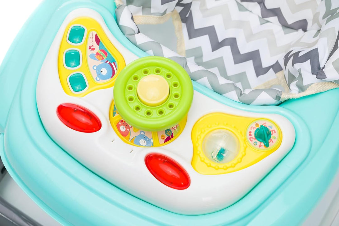 Fillikid Gehfrei Lauflernwagen Exclusiv | Lauflernhilfe mit Spielbrett & Anti-Rutsch-Funktion | Lauf