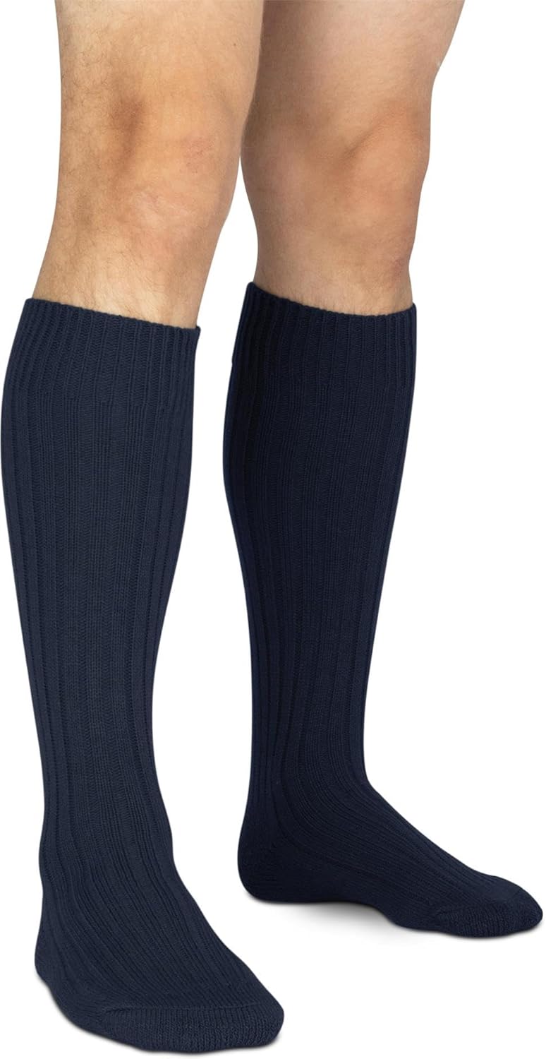 Polar Husky 6 Paar Herren Übergrösse Kniestrümpfe (Arbeitsstrümpfe) mit Frottee Sohle Farbe Marine G