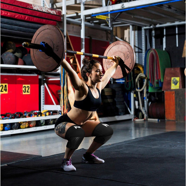 MERCURYAL Kniebandagen Crossfit für Workout, Knieschoner für Fitnessstudio, Powerlifting, Kniebandag