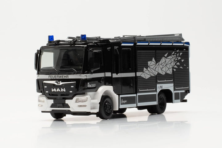 Herpa LKW Modell Man TGM CC Ziegler Z-Cab Interkantonales Feuerwehr-Ausbildungszentr. CH, im Masssta