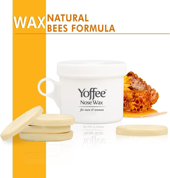 Original Yoffee Nose Wax Kit - Hair Removal Set - Männer und Frauen - Nasenhaarentferner - Bio Biene