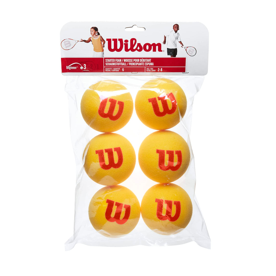 Wilson Unisex Starter Foam Ball 3 6 Bälle rot/gelb, 3 6 Bälle rot/gelb