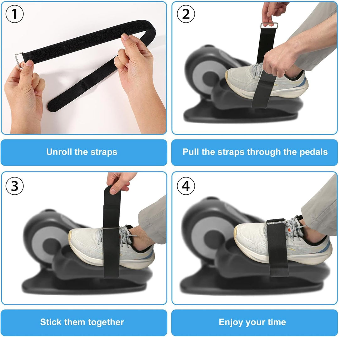 Crosstrainer Matte mit Pedal Gurt, Bodenschutzmatte für Fitnessgerät Pedal Gurt für Beintrainer Perf