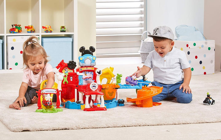 Vtech TUT TUT Baby Flitzer Mickys Autowerkstatt – Bunte Autowerkstatt auf Zwei Etagen mit Originalst