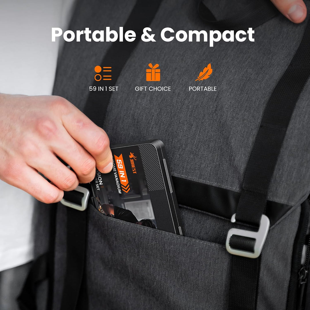 JOREST 59Pcs Feinmechaniker Schraubendreher Set, Mini Werkzeug mit Torx T5 T6 T8, T9, P5 usw, Repara