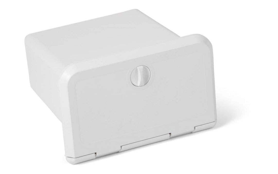 Ablagefach mit Luke 165 x 285 mm Kunststoff Weiss Staufach Handschuhfach Seitenfach Stauraum Konsole
