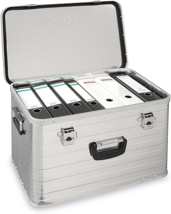 Enders Alubox 63 L mit Schloss Set - Aluminium Box 1 mm Wandstärke, spritzwasserdicht, stapelbar - A