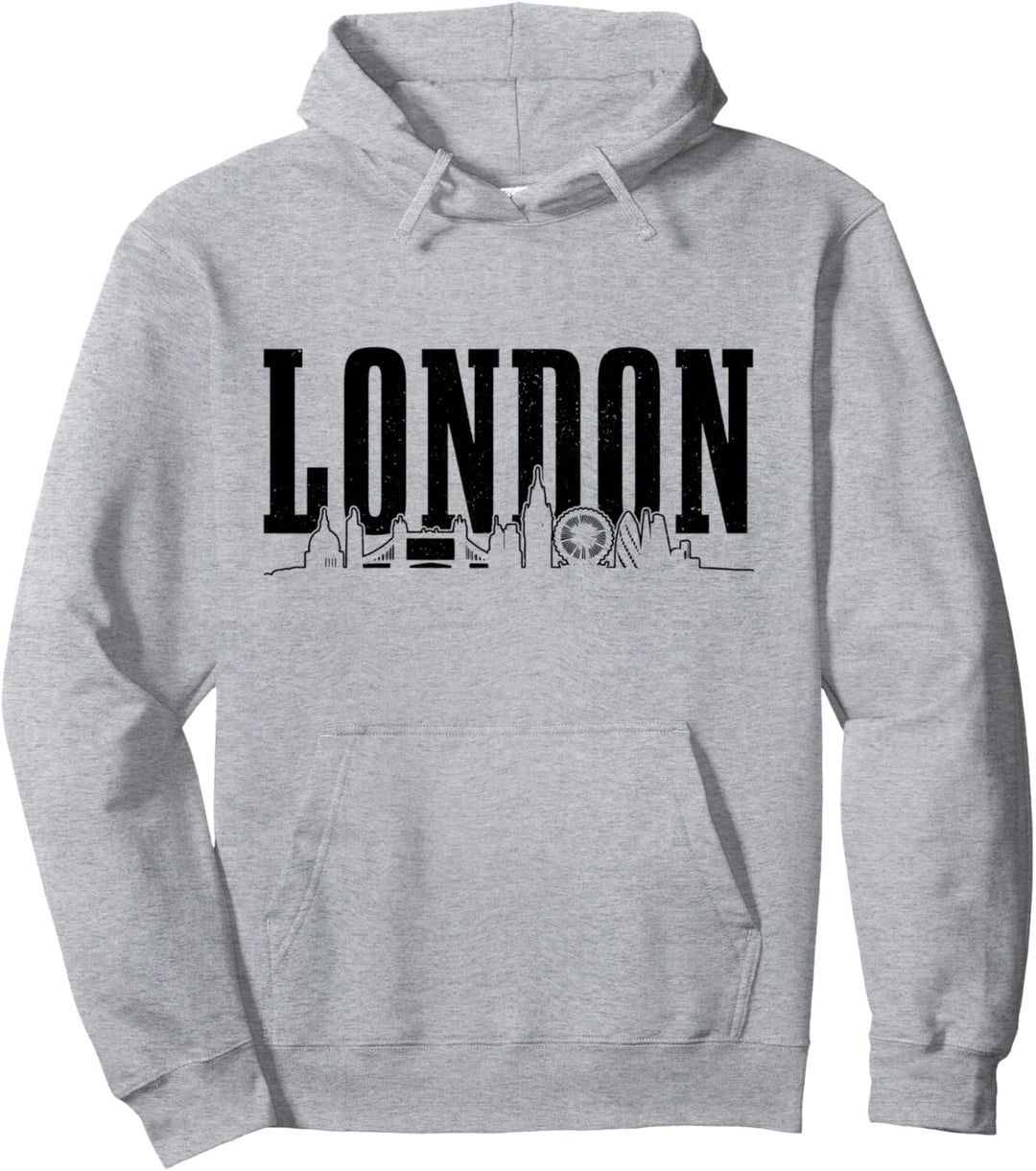 London Skyline UK Vintage England Souvenir Pullover Hoodie