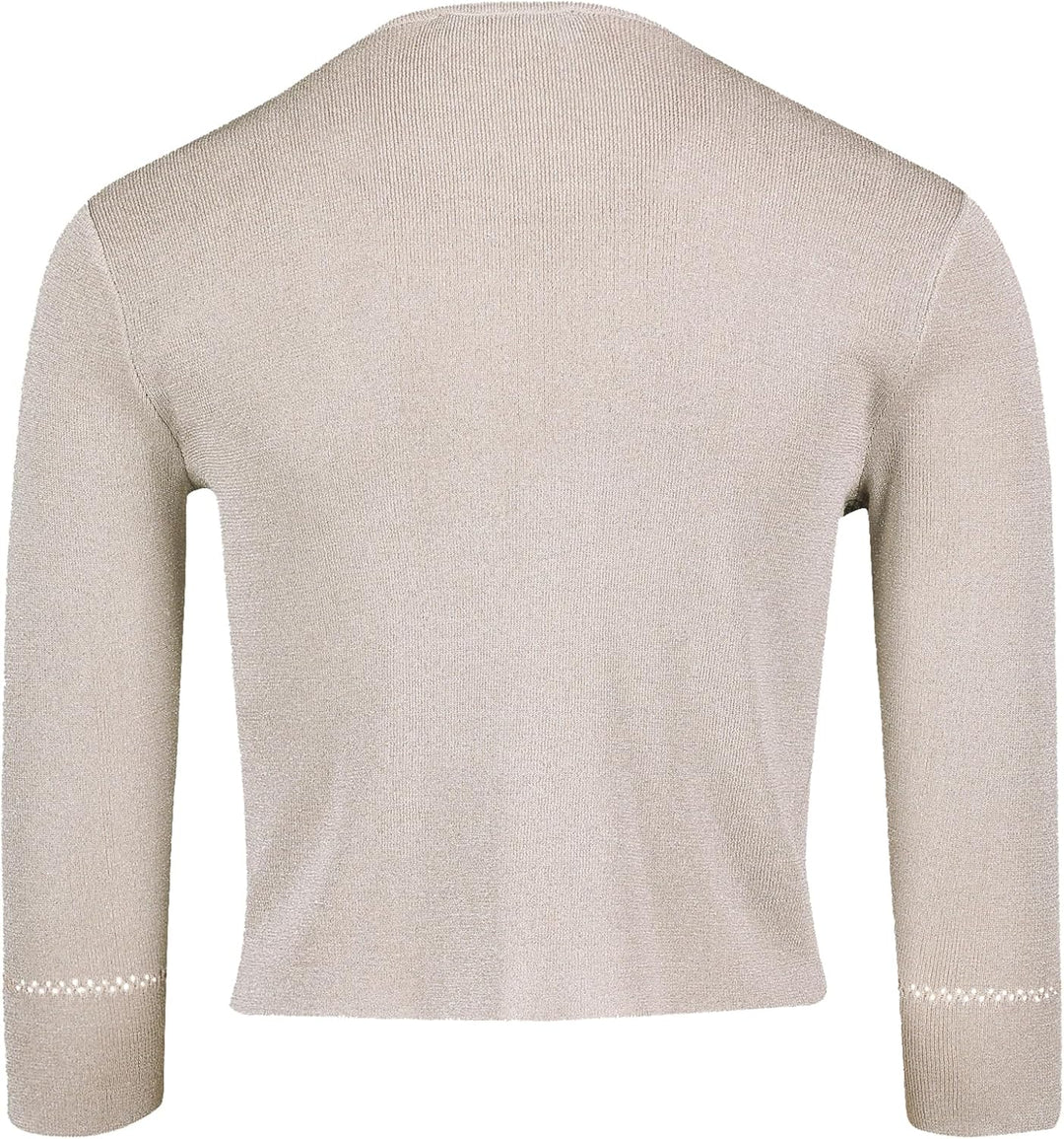 Vera Mont Damen Strickbolero ohne Verschluss XS Grau, XS Grau