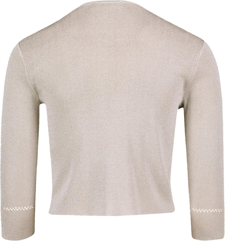Vera Mont Damen Strickbolero ohne Verschluss XS Grau, XS Grau