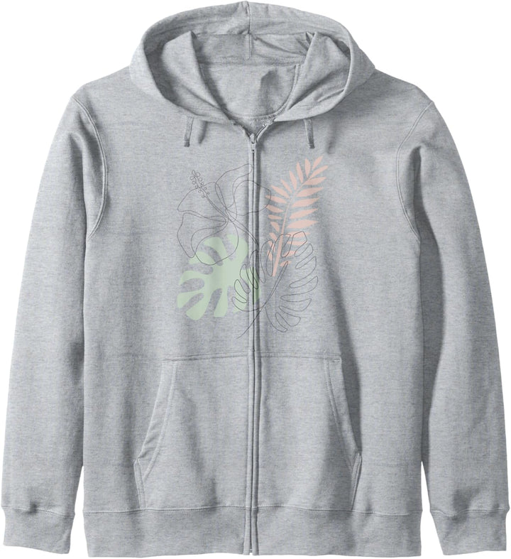 Trendy Tropical Outline Kapuzenjacke