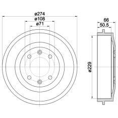 Textar 94010300 Bremstrommel Set of 2